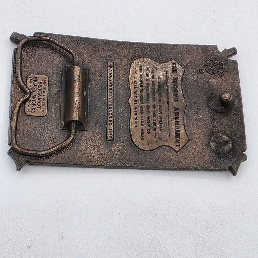 Vintage The Second‎ Amendment Belt Buckle Our American Heritage Eagle